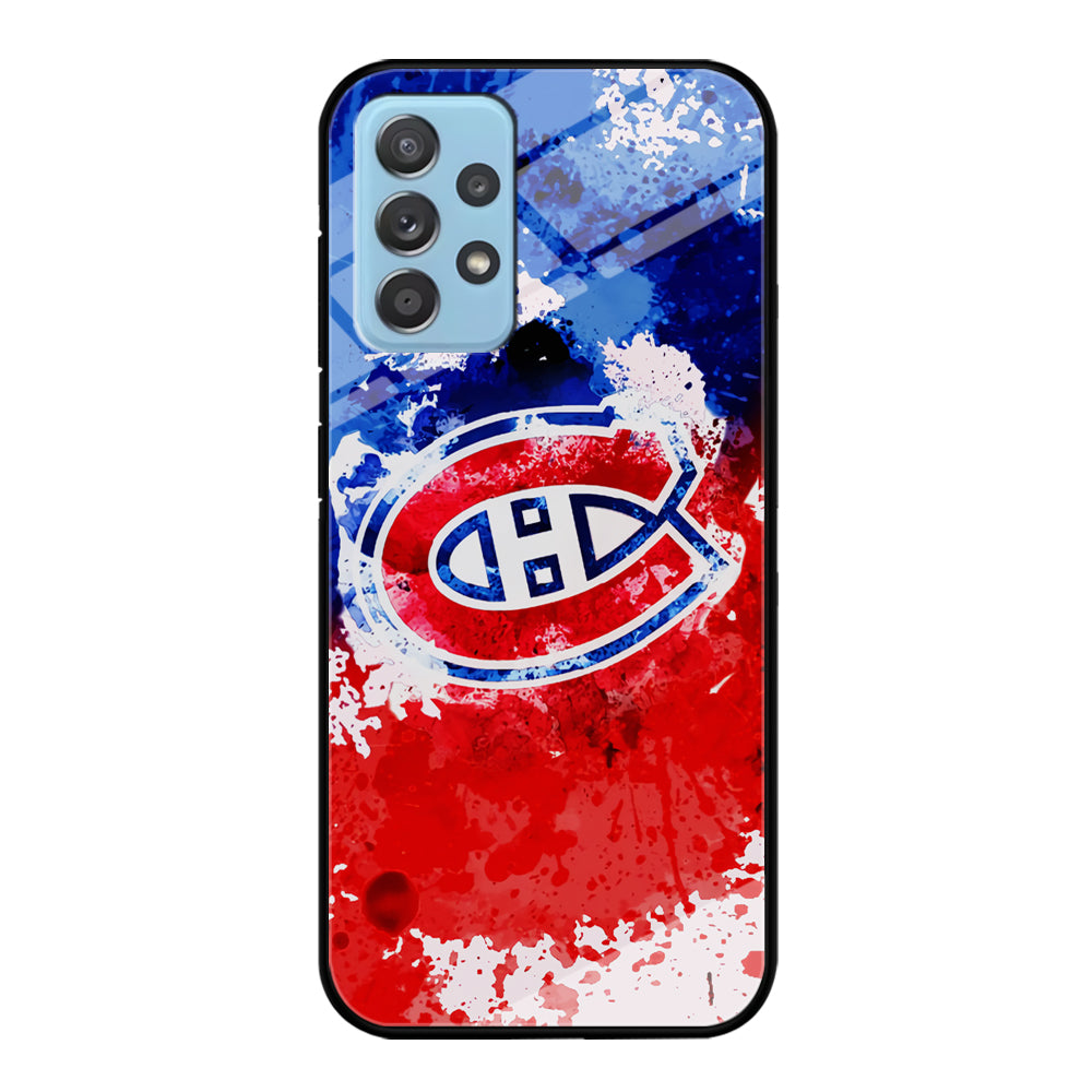 Montreal Canadiens Blue And Red Abstract Samsung Galaxy A52 Case