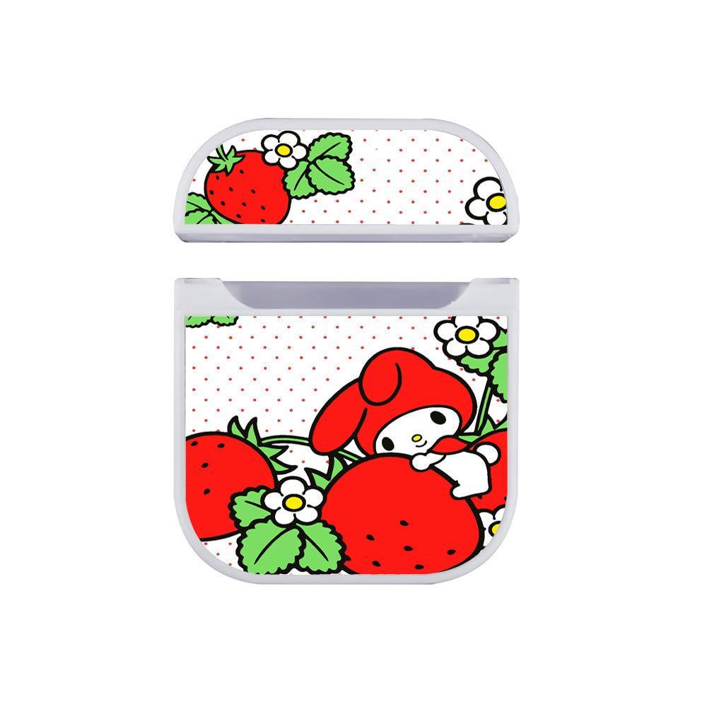 My Melody Strawberry Apple Airpods Case White