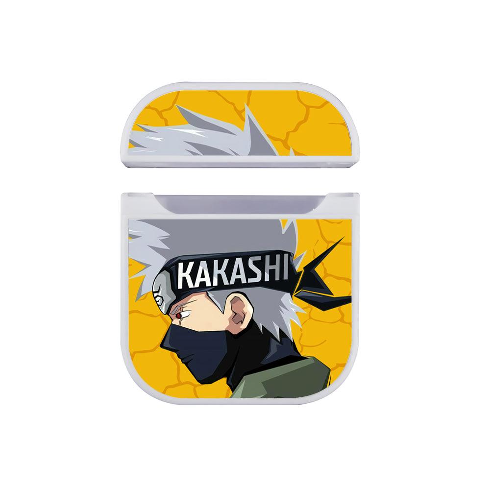 Naruto Kakashi Side Face Apple Airpods Case White