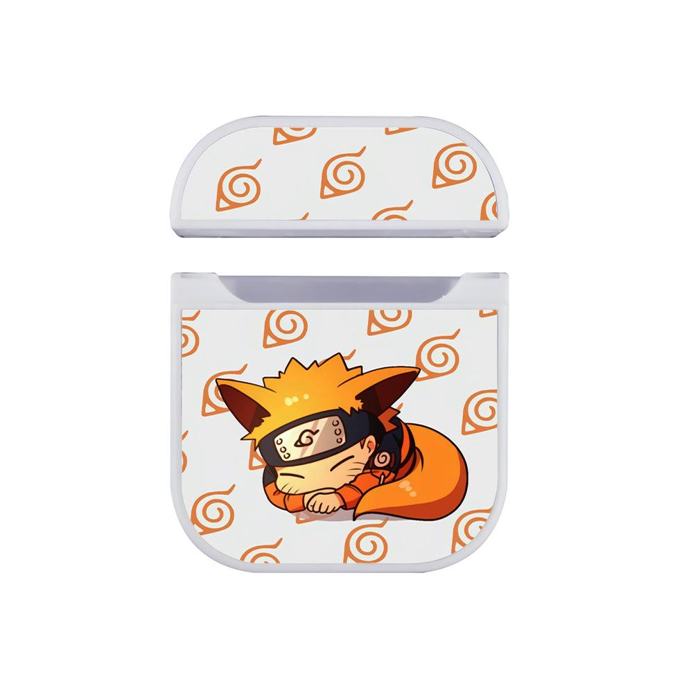 Naruto Sleep All The Day Apple Airpods Case White