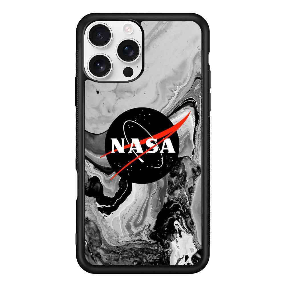 Nasa Grey Marble iPhone 16 Pro Max Case