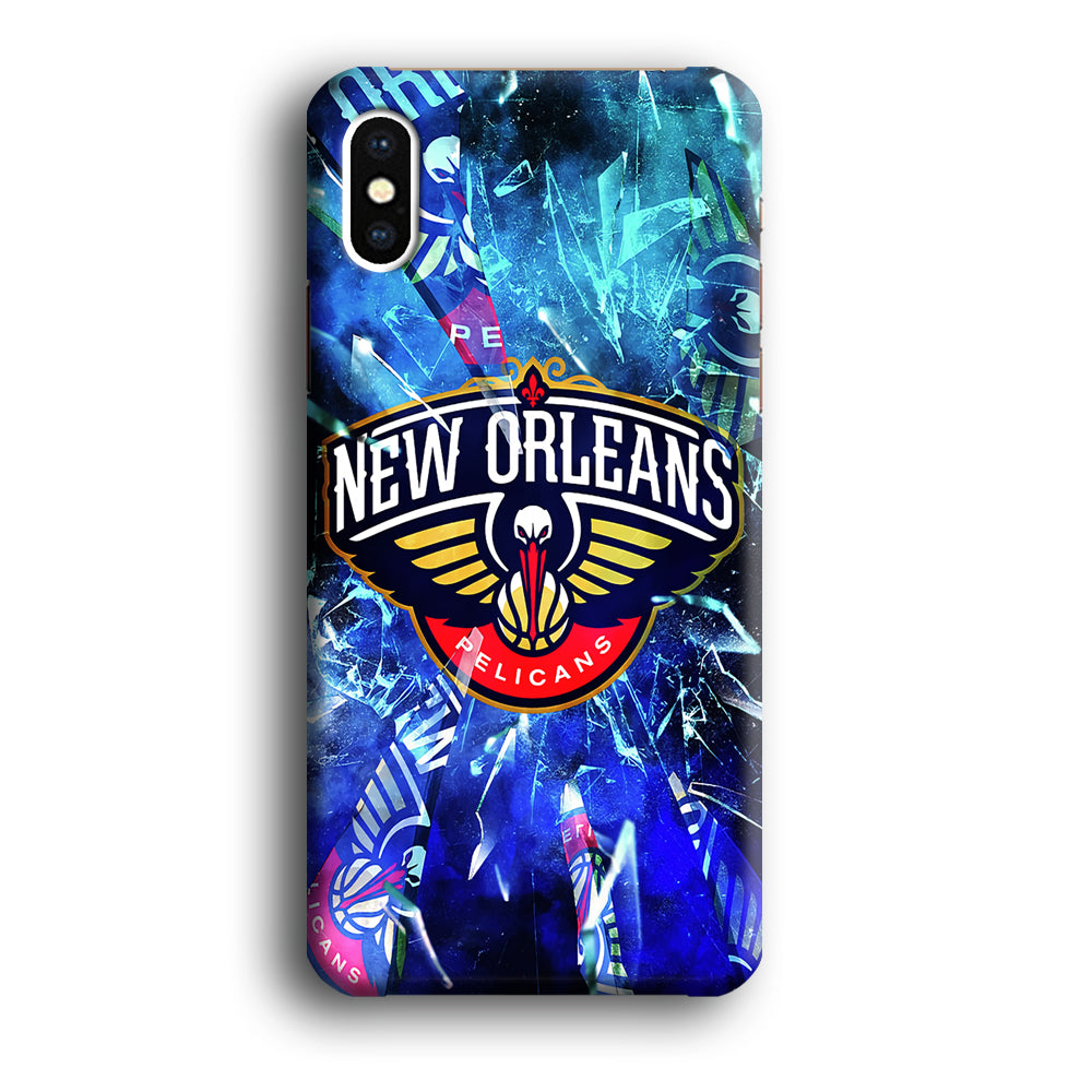 New Orleans Pelicans Pieces Of Logo iPhone X Case