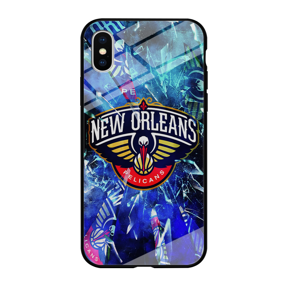 New Orleans Pelicans Pieces Of Logo iPhone X Case