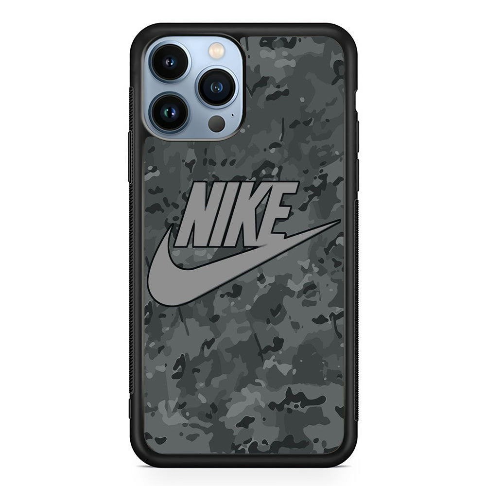 Nike Grey Camo iPhone 15 Pro Case - Carneyforia
