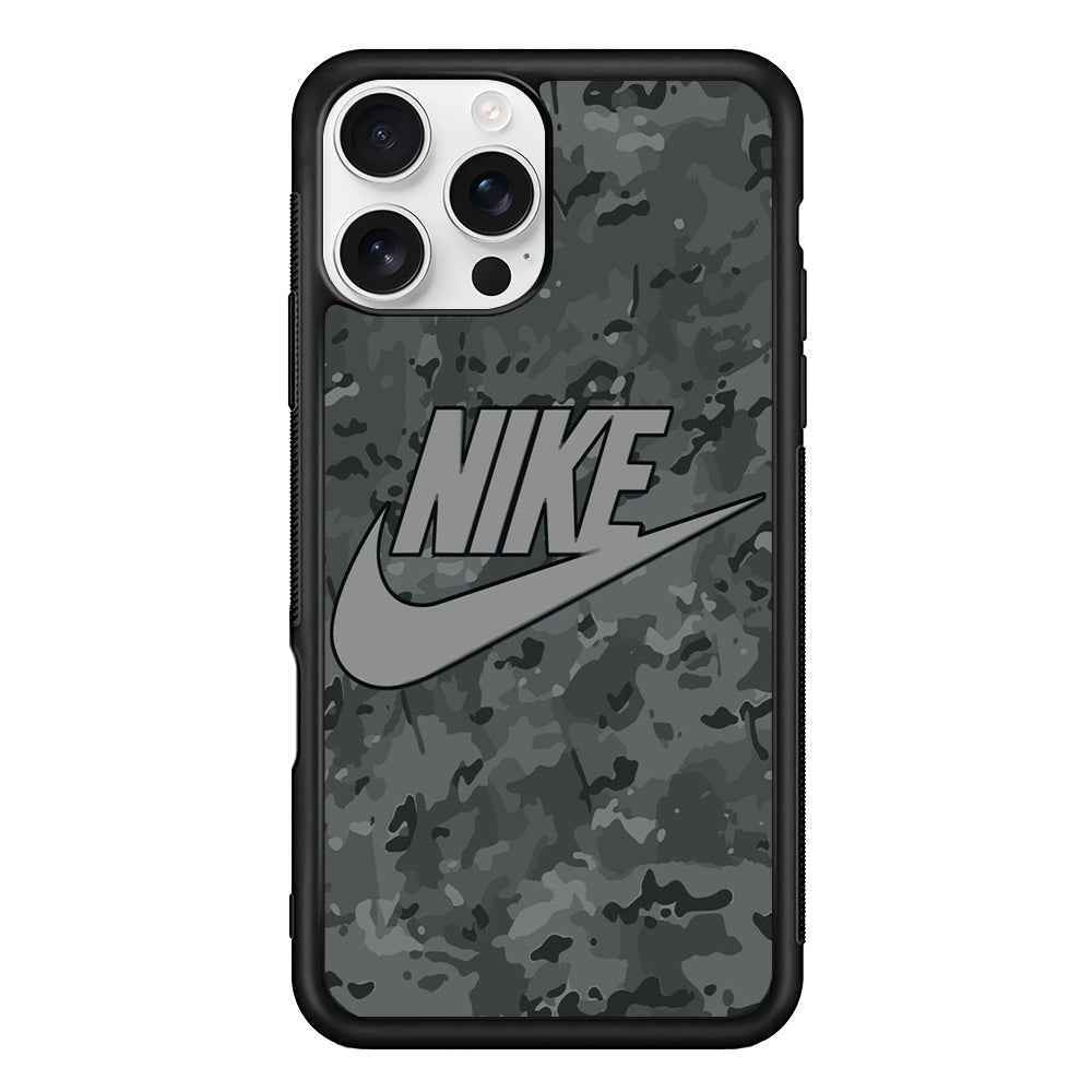 Nike Grey Camo iPhone 16 Pro Case