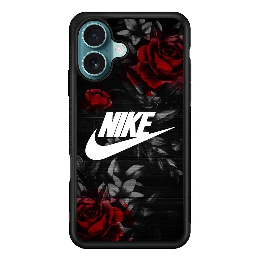 Nike Rose On Wood Pattern iPhone 16 Case