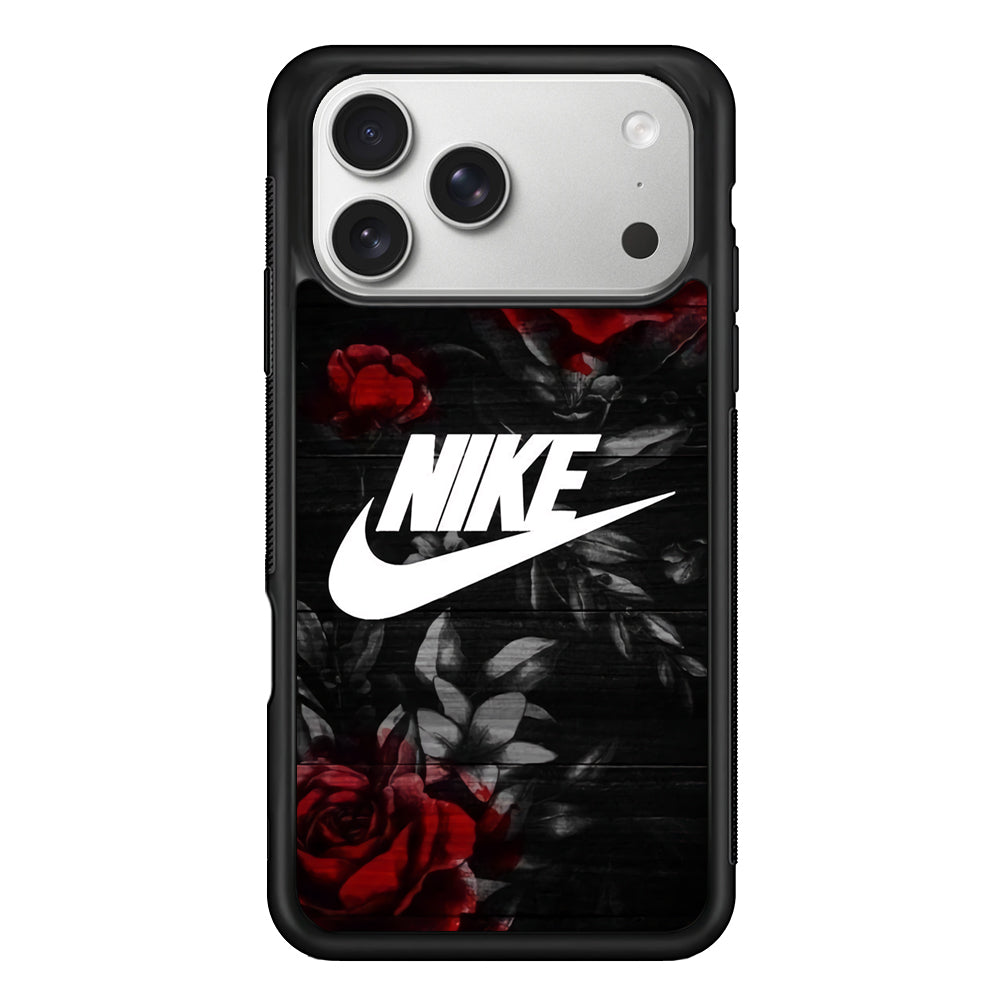 Nike Rose On Wood Pattern iPhone 17 Pro Max Case