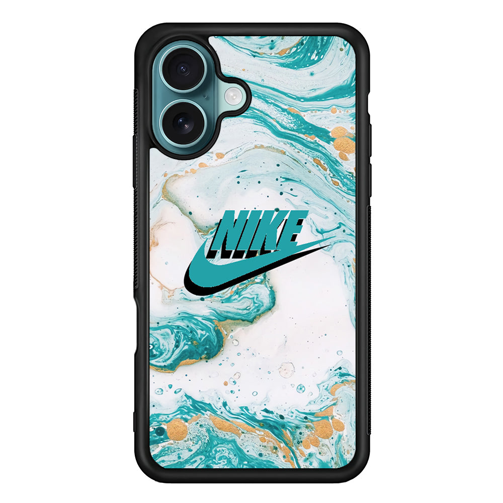 Nike Shadow in Blue Marble iPhone 16 Case