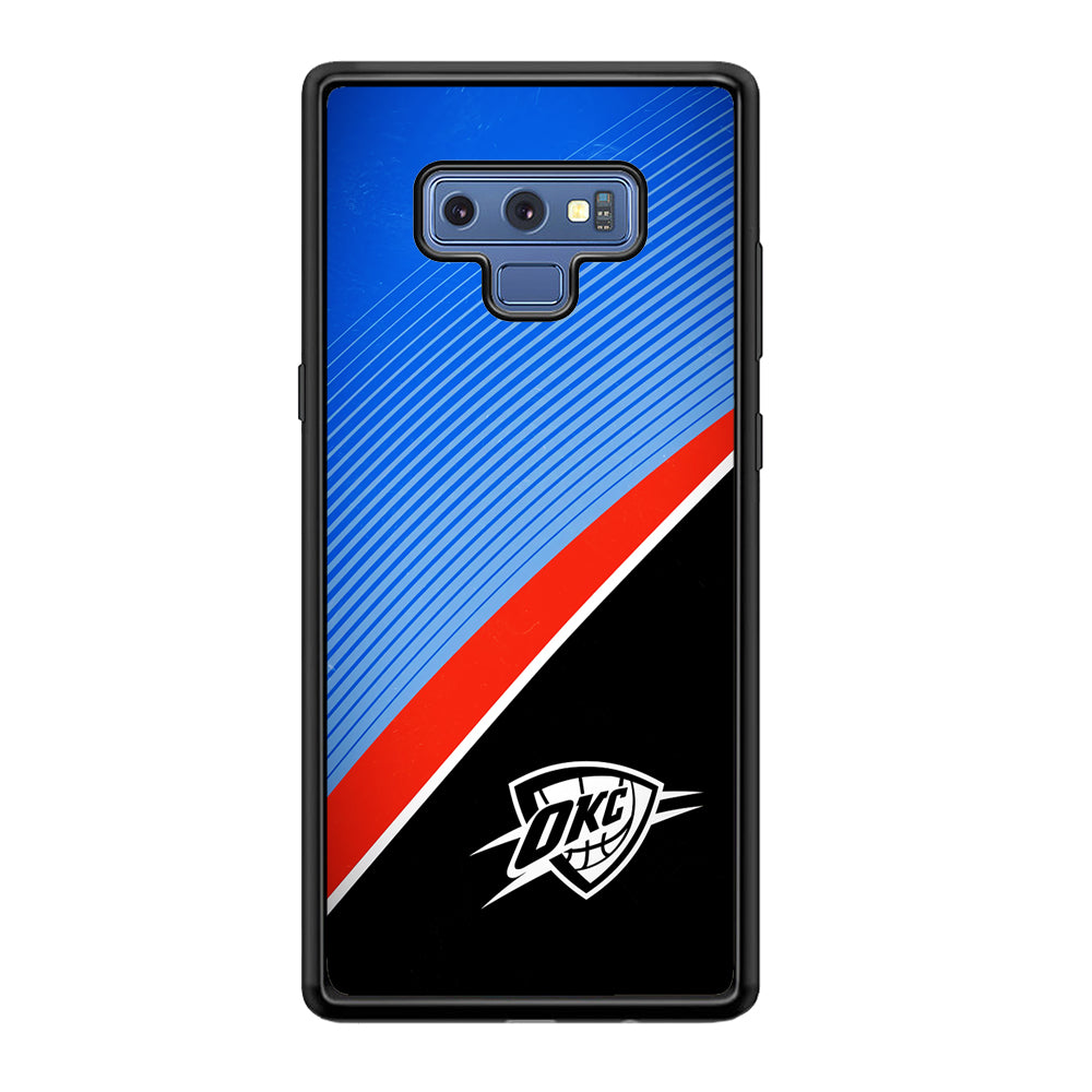 Oklahoma City Thunder Stripe Art Samsung Galaxy Note 9 Case