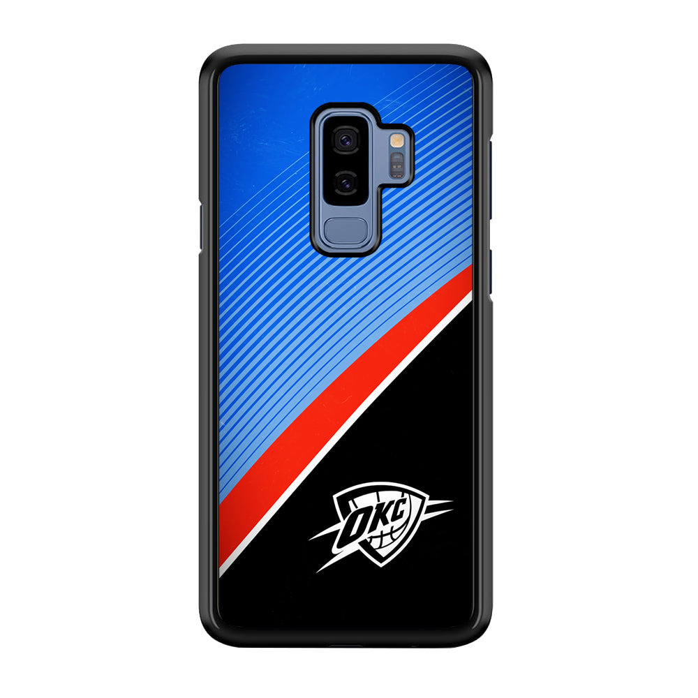 Oklahoma City Thunder Stripe Art Samsung Galaxy S9 Plus Case