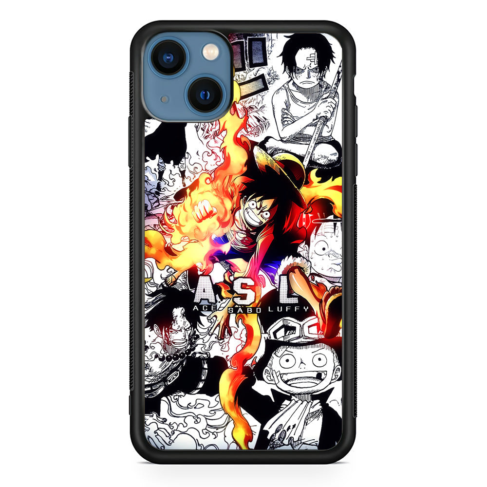 One Piece Trio Ace Sabo Luffy iPhone 14 Plus Case - Carneyforia
