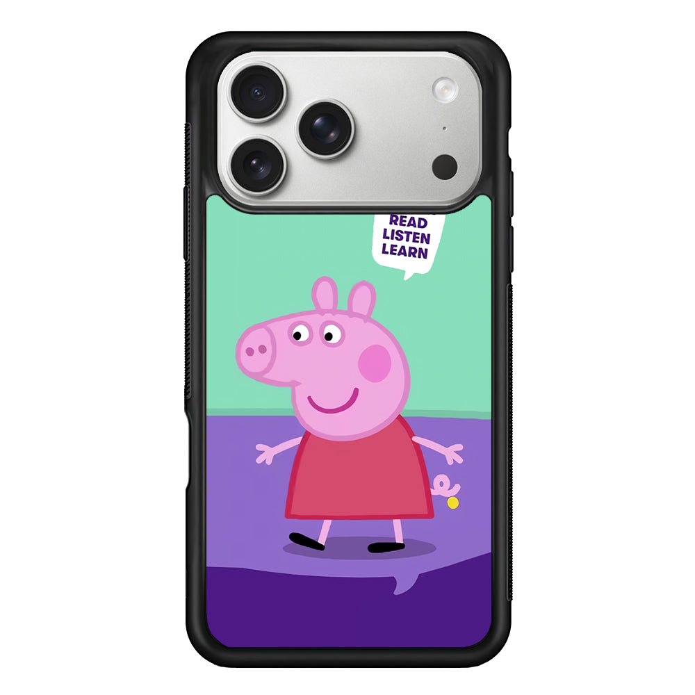 Peppa Pig Ready to Study iPhone 17 Pro Case
