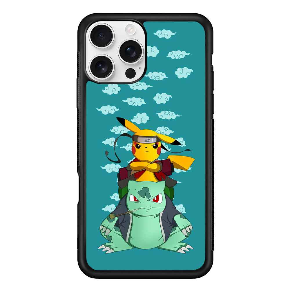 Pokemon Covering Naruto and Gamabunta iPhone 16 Pro Case