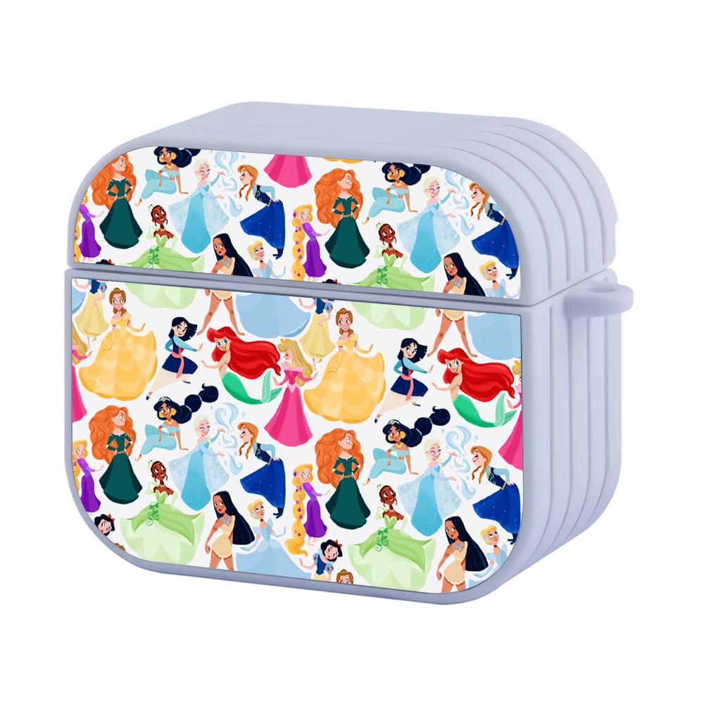 Princesses Pattern Wallpaper Apple Airpods 4 Case White