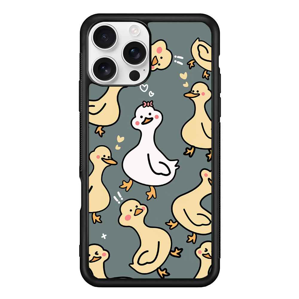 Princess of Duck Patern Wallpaper iPhone 16 Pro Case