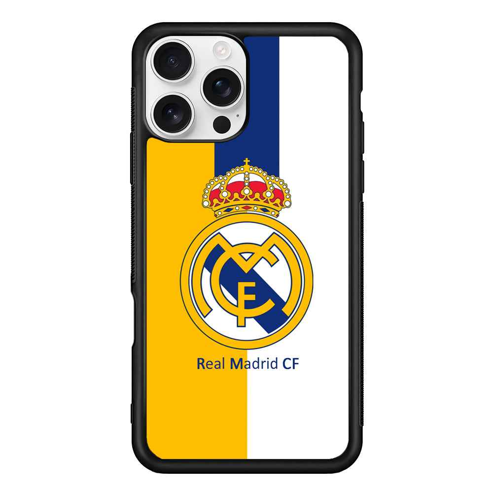 Real Madrid Yellow and Blue Line iPhone 16 Pro Case
