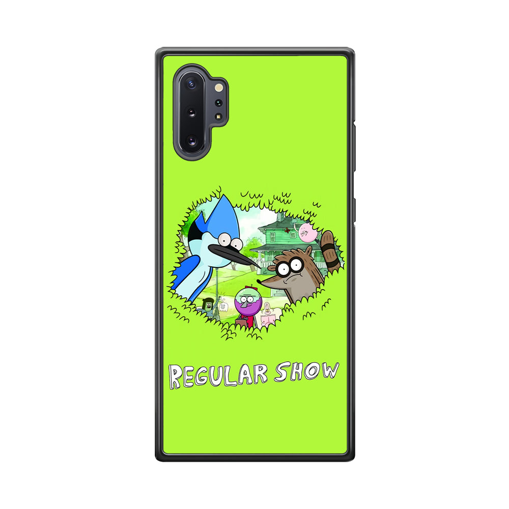 Regular Show Hide In The Bushes Samsung Galaxy Note 10 Plus Case