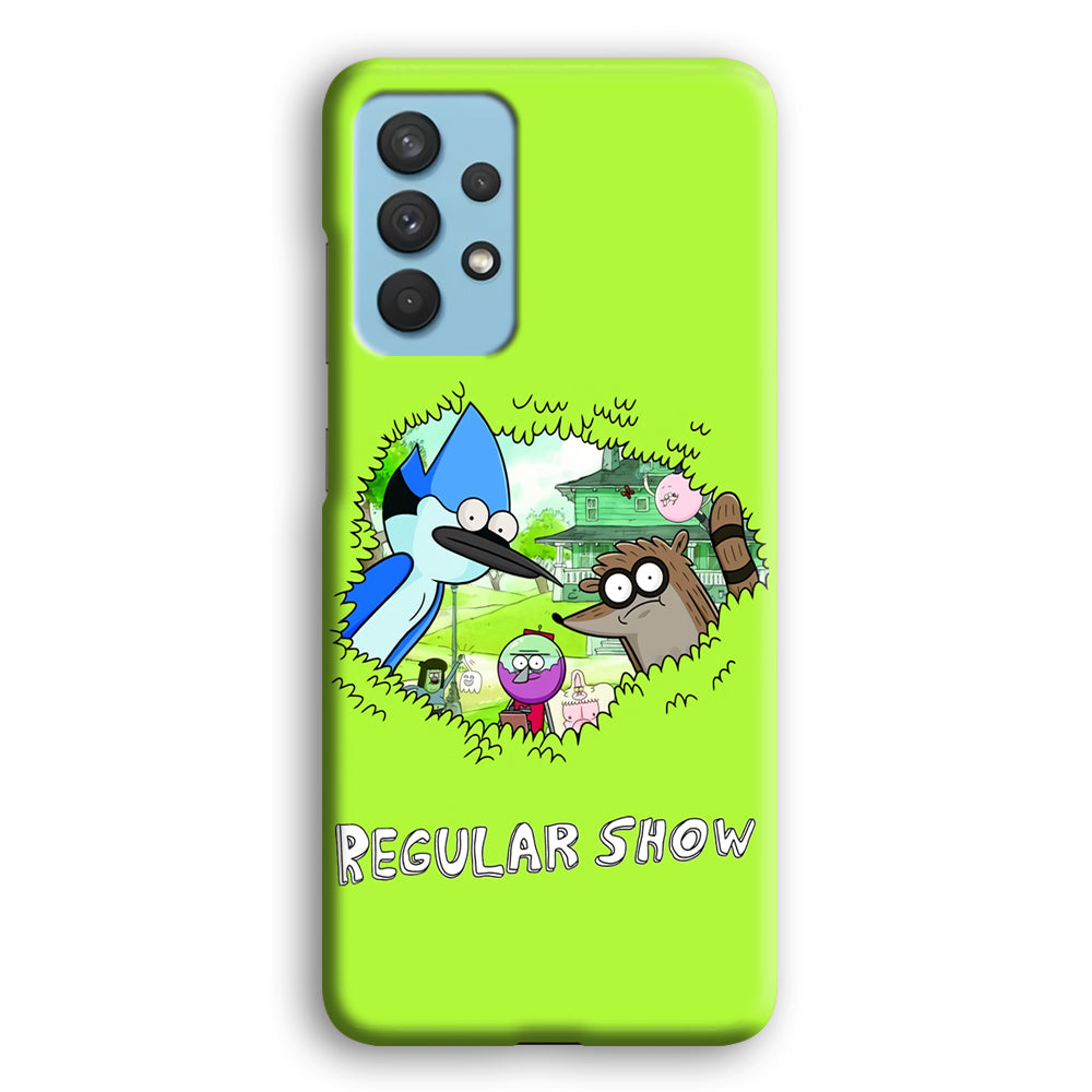Regular Show Hide In The Bushes Samsung Galaxy A32 Case