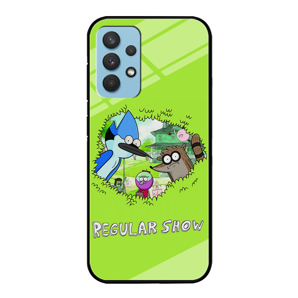 Regular Show Hide In The Bushes Samsung Galaxy A32 Case