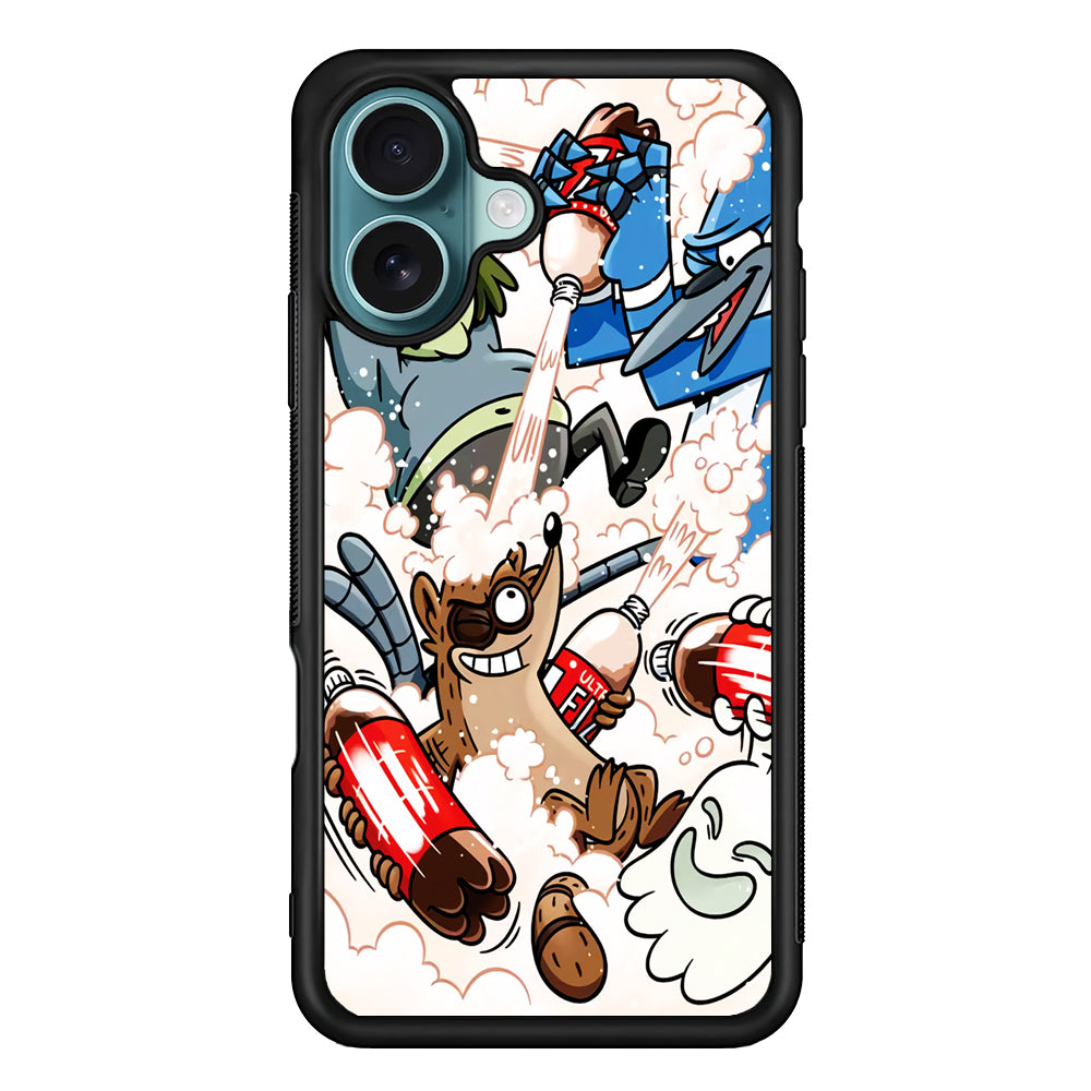 Regular Show Soda Battle iPhone 16 Plus Case