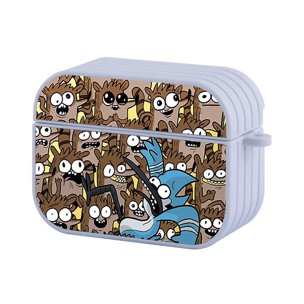 Regular Show Wave from Rigby Apple Airpods Pro 3 Case-White-Carneyforia