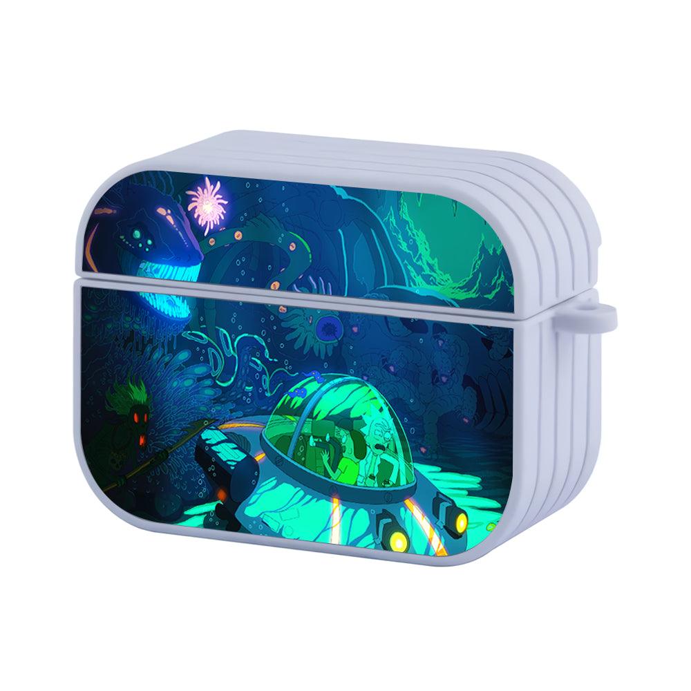 Rick and Morty Get to Know Underwater Life Apple Airpods Pro 3 Case-White-Carneyforia