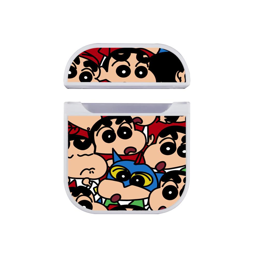 Shinchan Face Cartoon Apple Airpods Case White