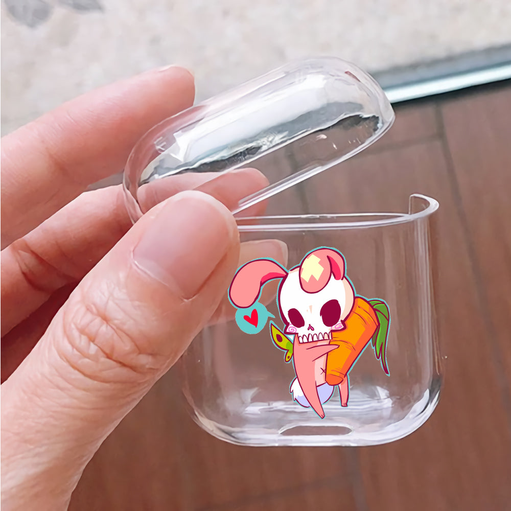 Skull Rabbit With Carrot Apple Airpods Case