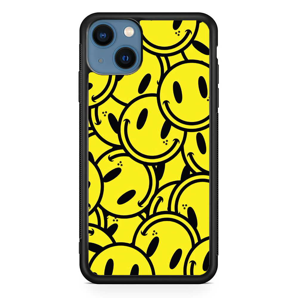 Smile Emoji Yellow iPhone 15 Plus Case - Carneyforia