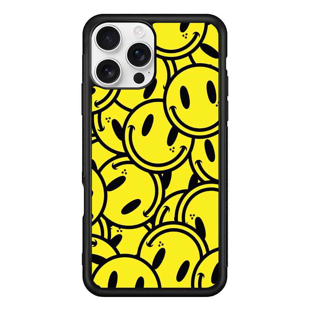 Smile Emoji Yellow iPhone 16 Pro Case
