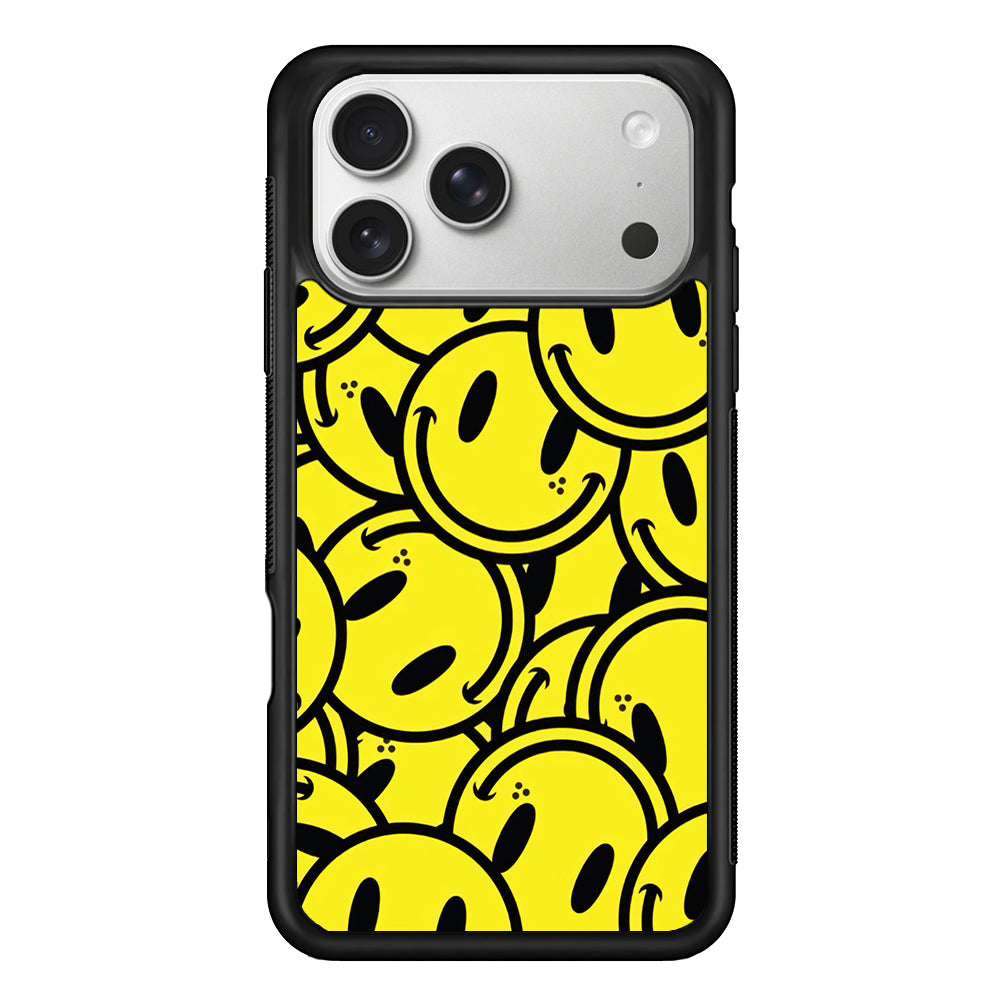 Smile Emoji Yellow iPhone 17 Pro Max Case
