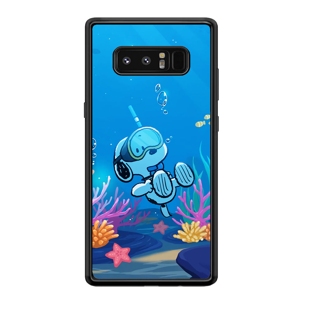 Snoopy Enjoy Diving Samsung Galaxy Note 8 Case