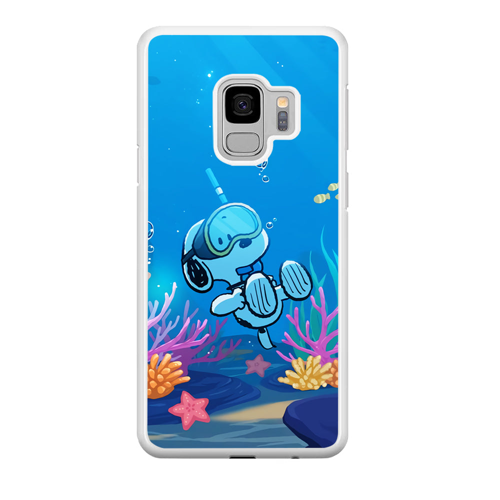 Snoopy Enjoy Diving Samsung Galaxy S9 Case