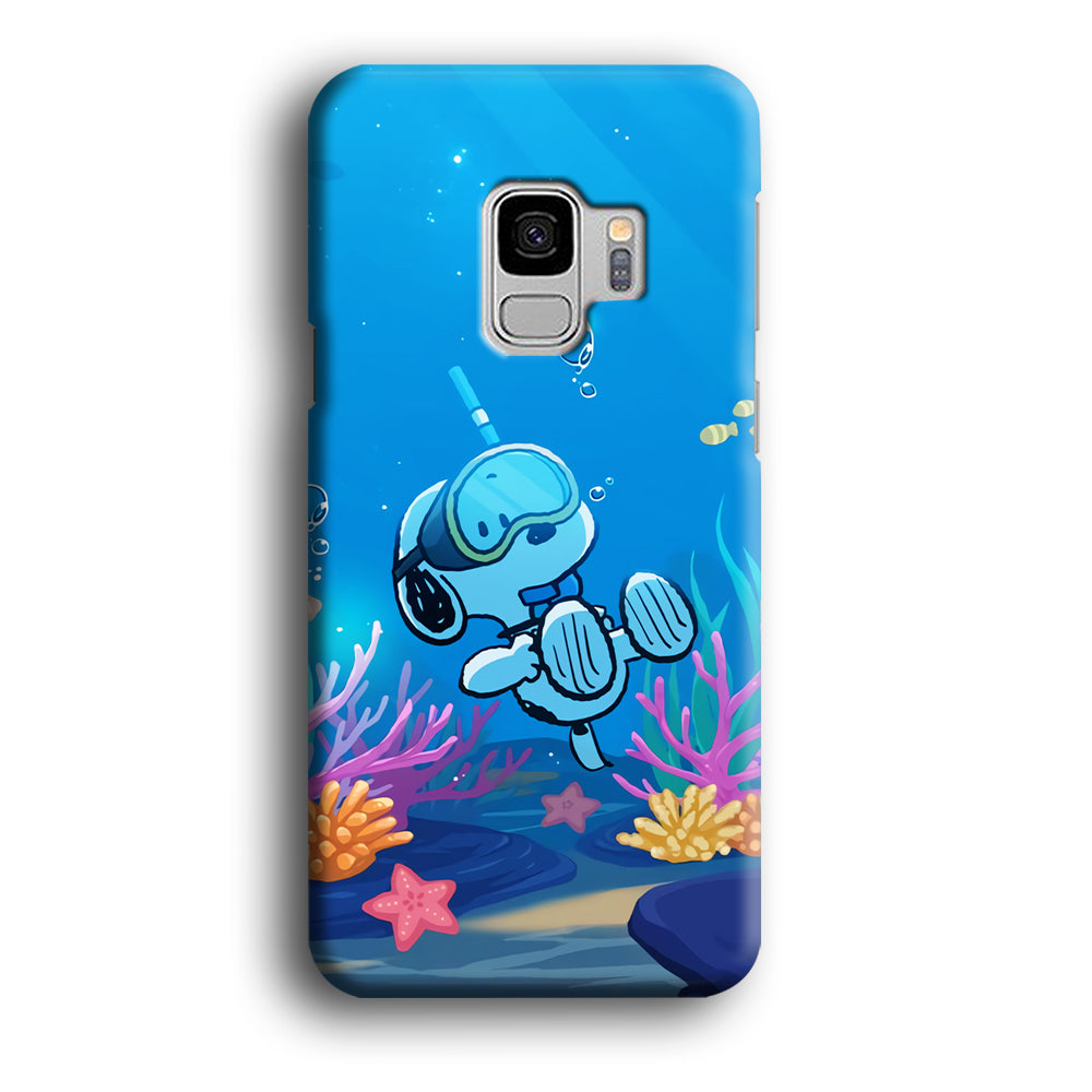 Snoopy Enjoy Diving Samsung Galaxy S9 Case