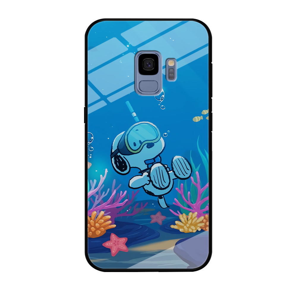 Snoopy Enjoy Diving Samsung Galaxy S9 Case