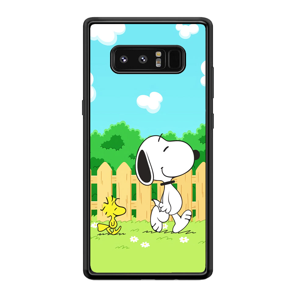 Snoopy Morning Walk Samsung Galaxy Note 8 Case