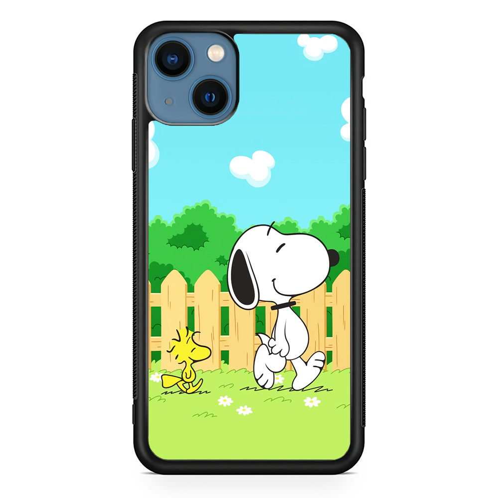 Snoopy Morning Walk iPhone 15 Case - Carneyforia