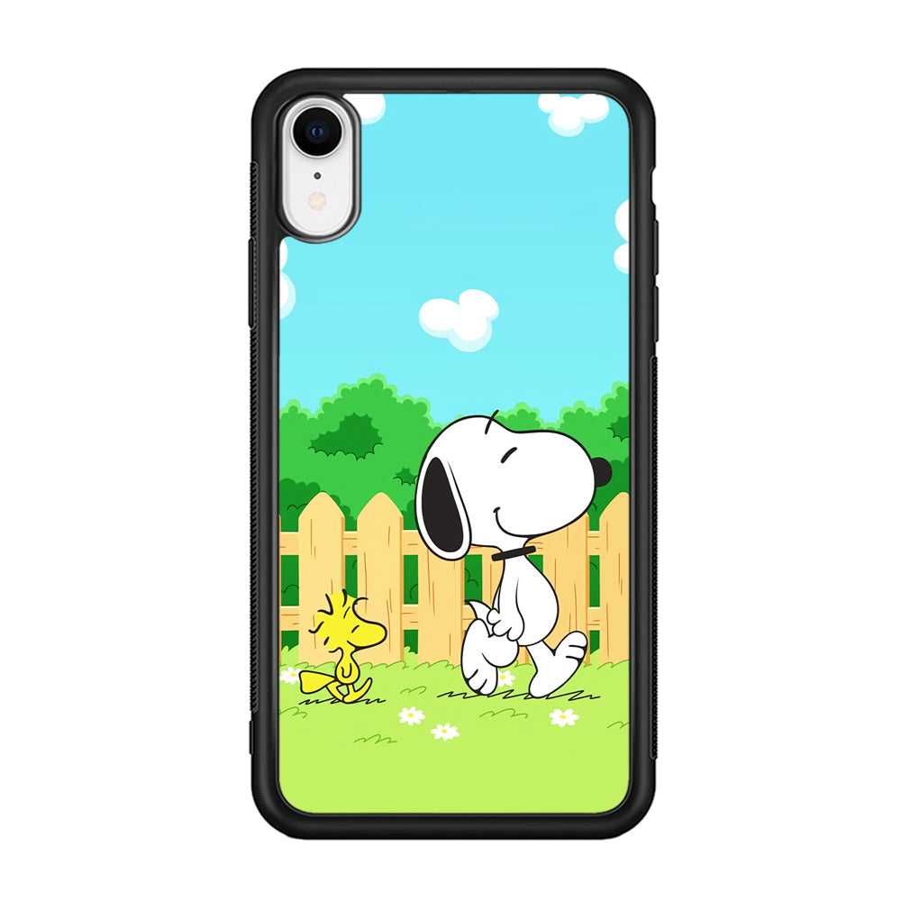 Snoopy Morning Walk iPhone XR Case