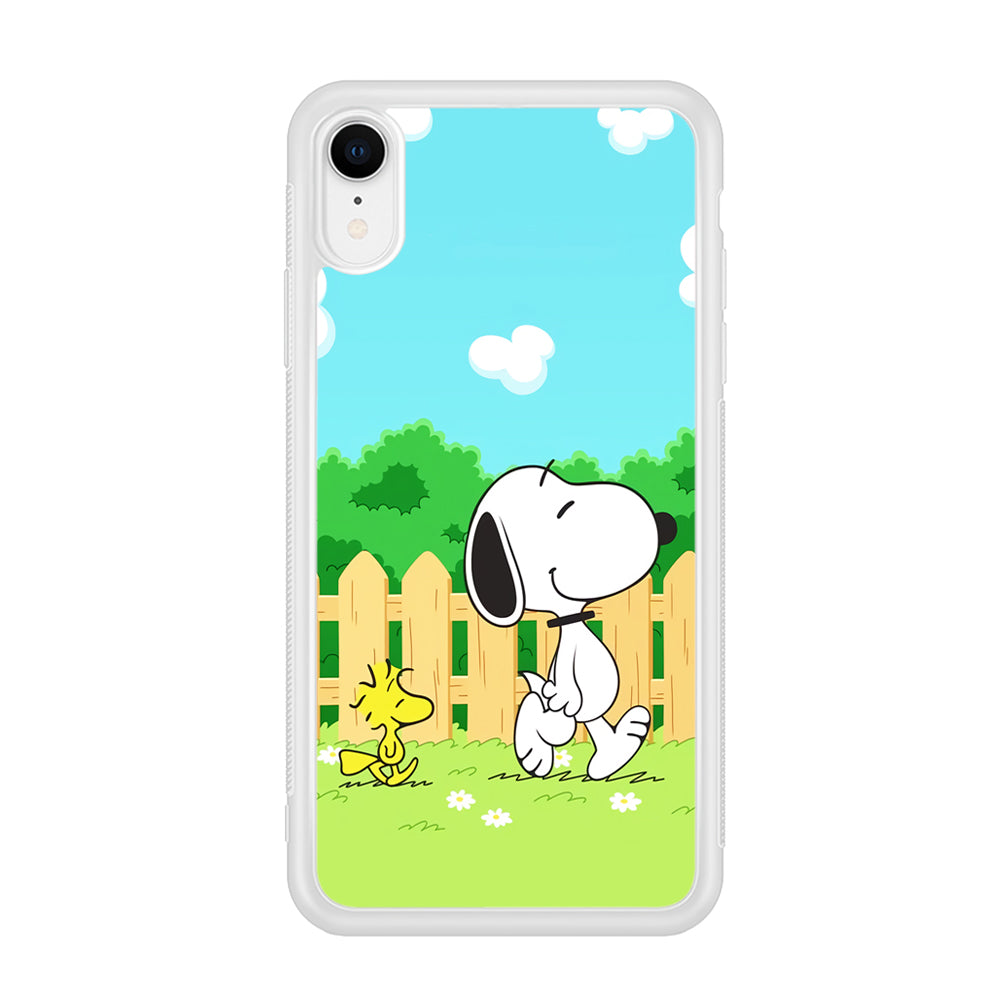 Snoopy Morning Walk iPhone XR Case