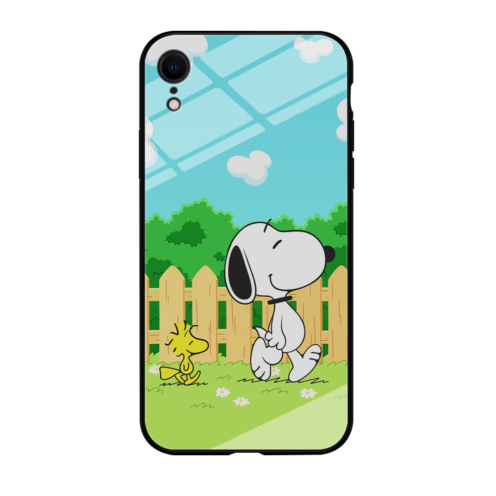 Snoopy Morning Walk iPhone XR Case