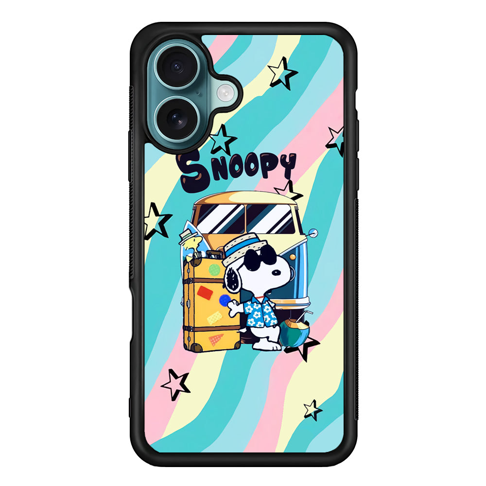 Snoopy Vacation Duty iPhone 16 Case