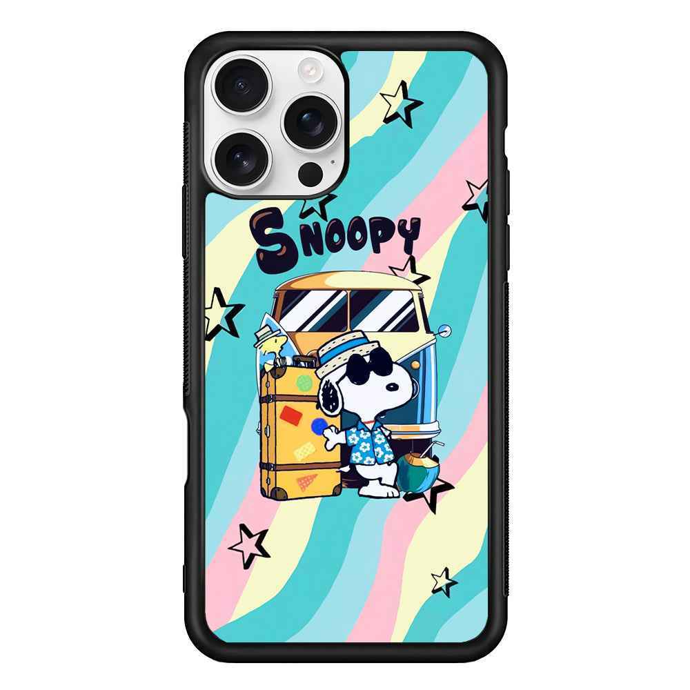 Snoopy Vacation Duty iPhone 16 Pro Case