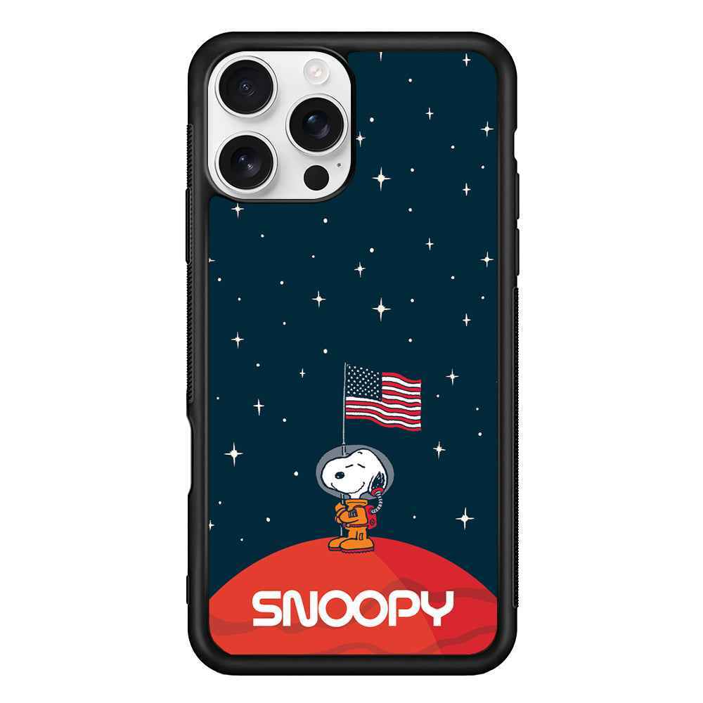 Snoopy Visiting The Moon iPhone 16 Pro Case