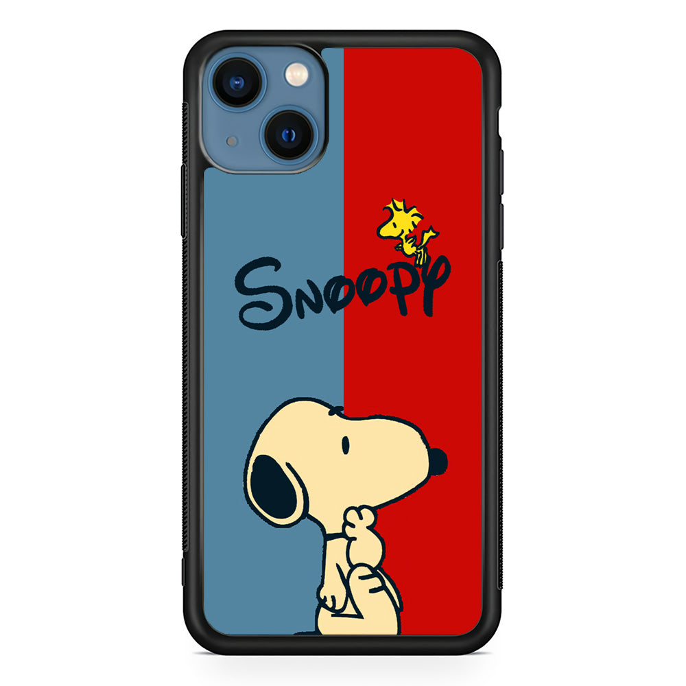 Snoopy Blue and Red Line iPhone 15 Case - Carneyforia