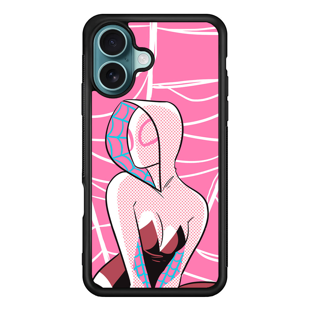 Spider Gwen Pink Theme iPhone 16 Case