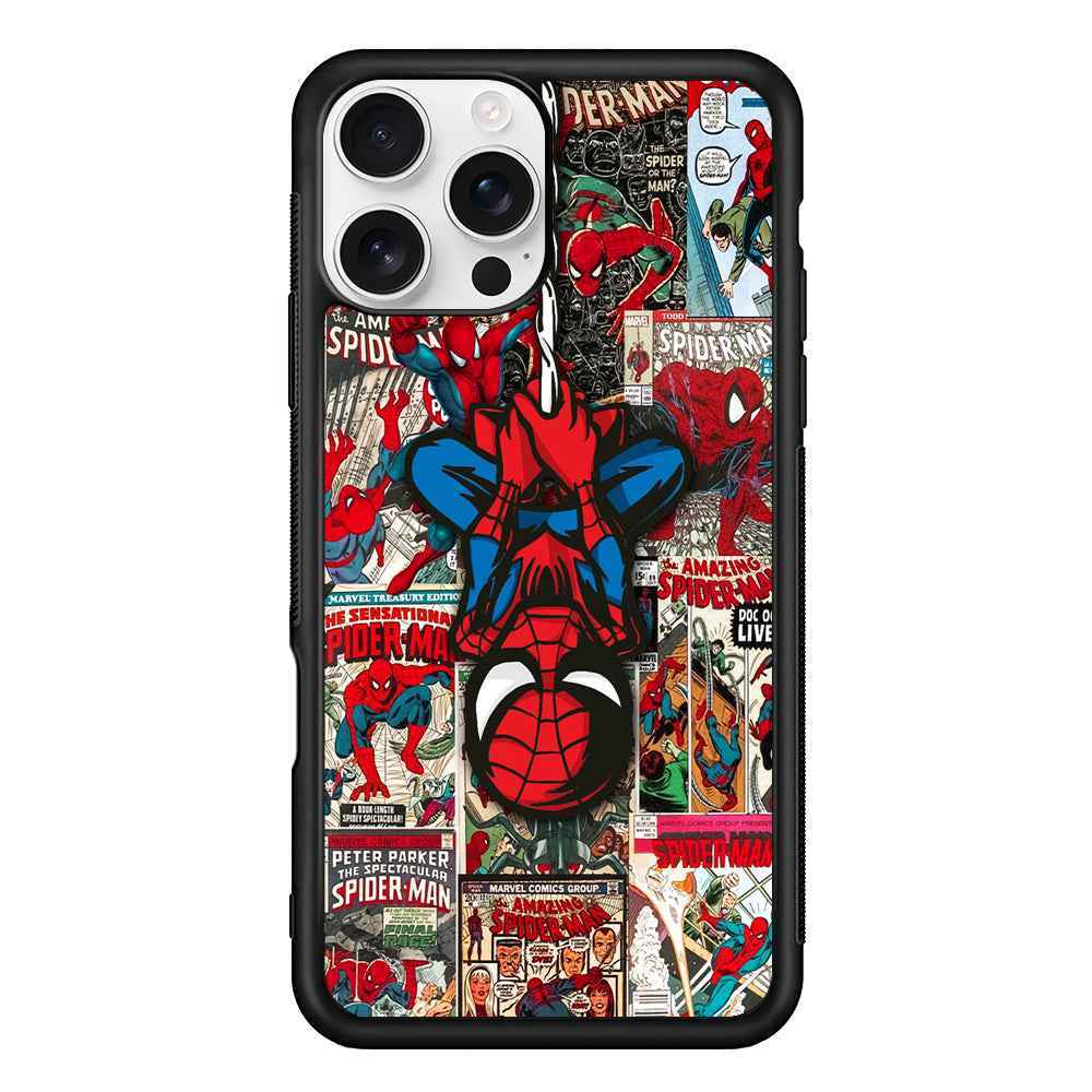 Spiderman Hanging Mode iPhone 16 Pro Case