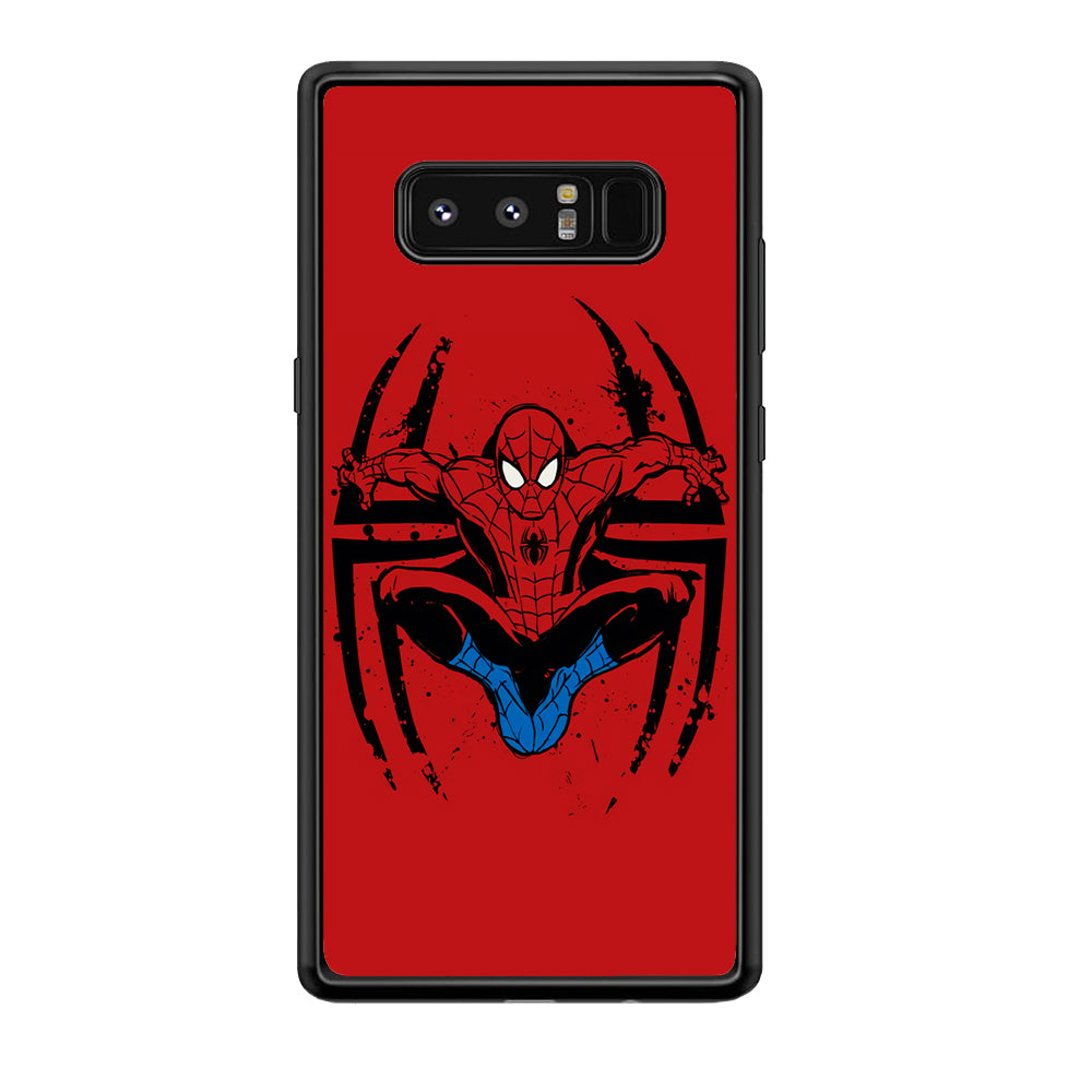 Spiderman Jump And Logo Samsung Galaxy Note 8 Case