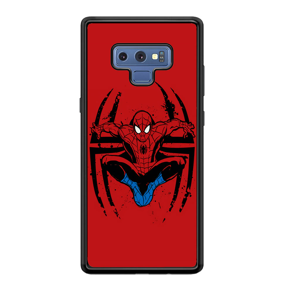 Spiderman Jump And Logo Samsung Galaxy Note 9 Case