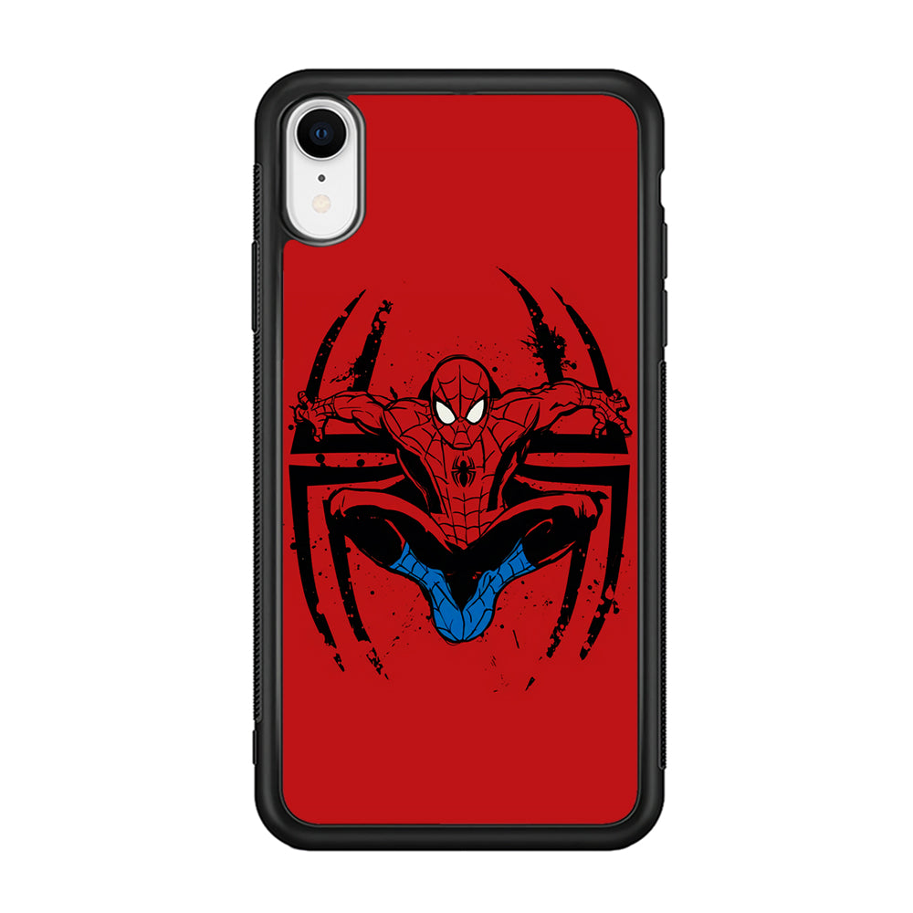 Spiderman Jump And Logo iPhone XR Case