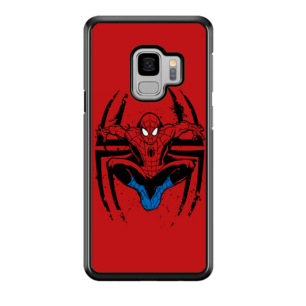 Spiderman Jump And Logo Samsung Galaxy S9 Case Default Title